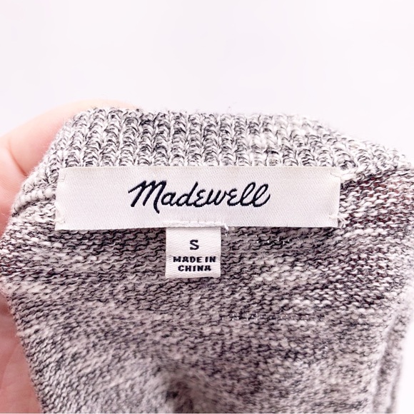 Madewell Gray Short Sleeve Knit Sweater Top Size Small - Picture 5 of 8